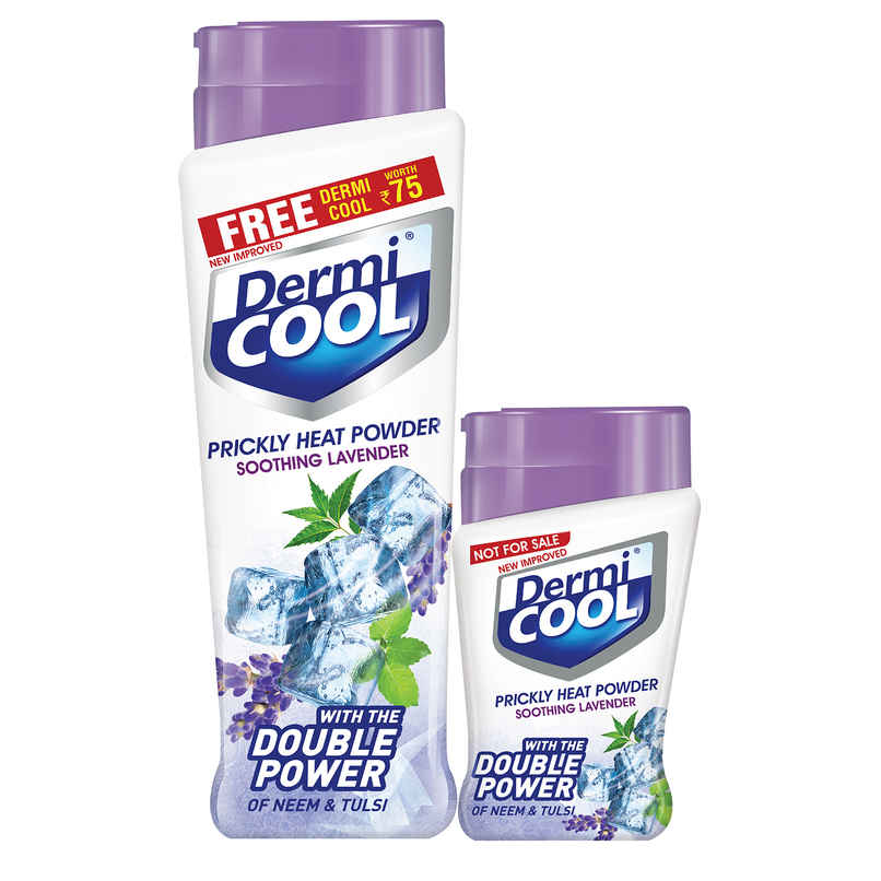 Dermicool Prickly Heat Powder Soothing Lavender + Dermicool Free