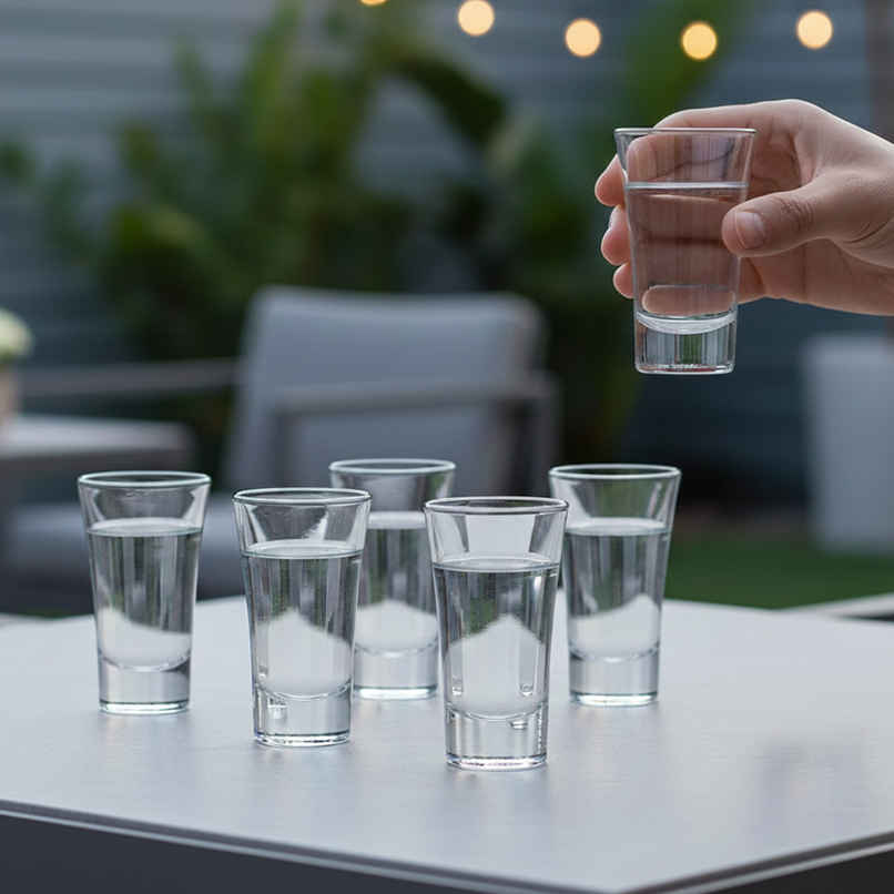 Target Shot Glasses Set | Durable & Stylish | 60 ml Each | Yera Glassware