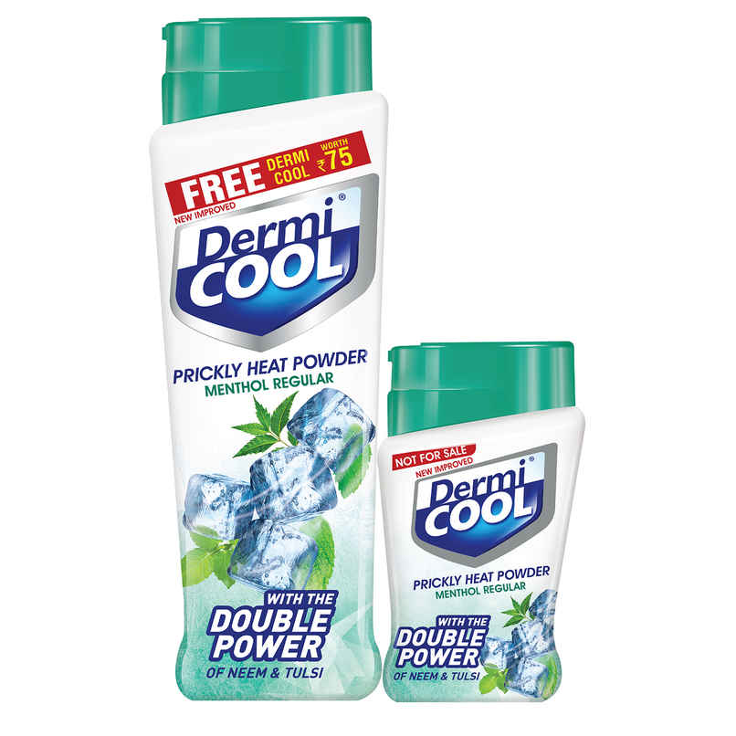 Dermicool Prickly Heat Powder Menthol Regular + Dermicool Free