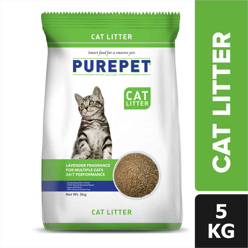 Purepet Clumping Lavender Fragrance Pet Cat Litter (For Multiple Cats)
