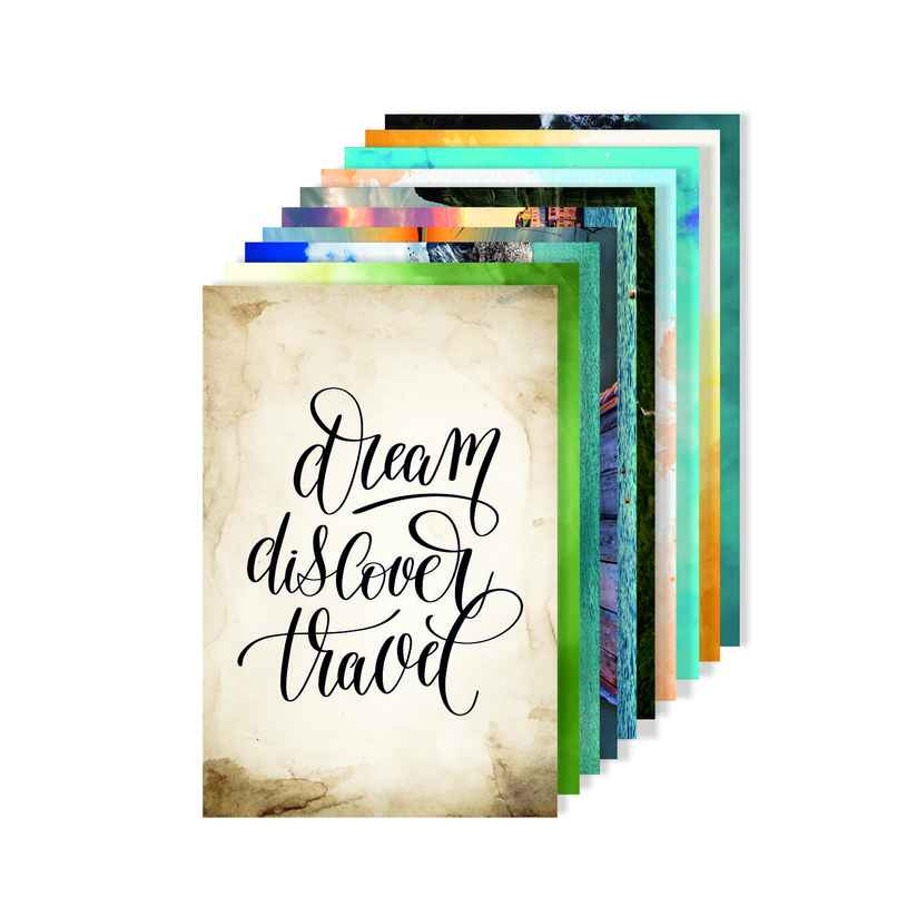 Paper Plane Design Travel Theme Wall Posters | Set of 10 | (12 Inch x 18 Inch) D2