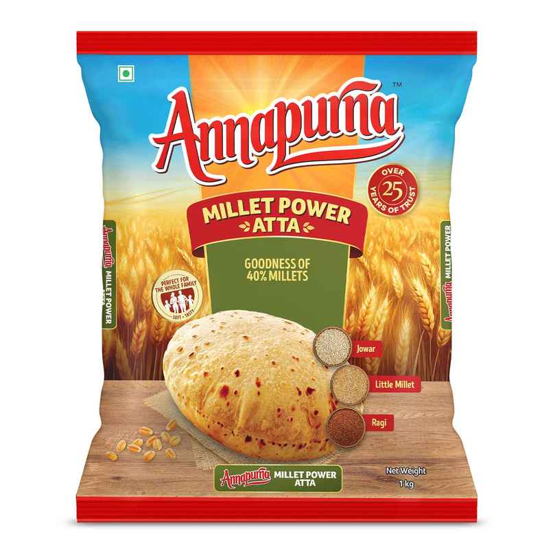 Annapurna Millet Power Atta | 40% Millets - Jowar - Ragi - Little Millet