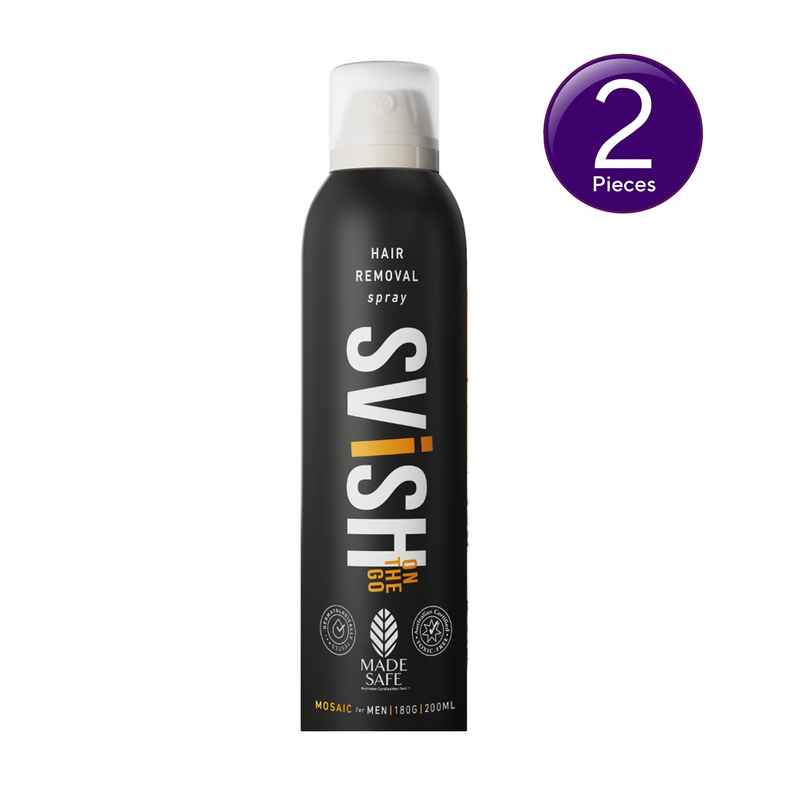 SVISH ON-THE-GO Hair Removal Spray For Men Made Safe Certified Combo