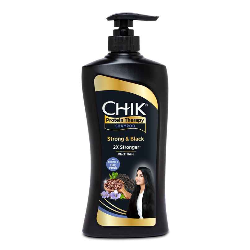 Chik Protein Therapy Shampoo| For Strong & Black Hair | With The Goodness Of Black Tea, and Flax Seeds