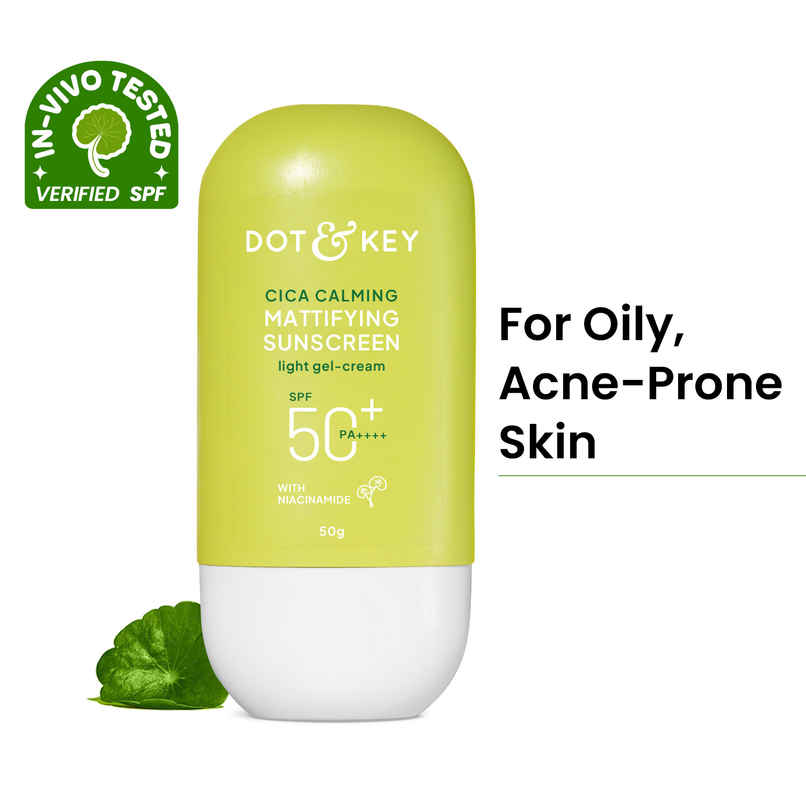 Dot & Key Cica Niacinamide Face Sunscreen SPF 50 PA+++ Uv Protection For Oily And Acne Prone Ski