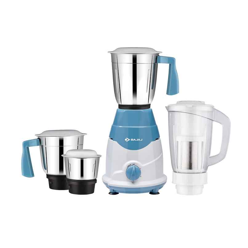 Bajaj Rex Mixer Grinder | 750 W | 4 Jar - Blue