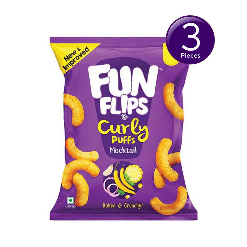 Fun Flips Puffs Mocktail Healthy Baked Snacks Combo 