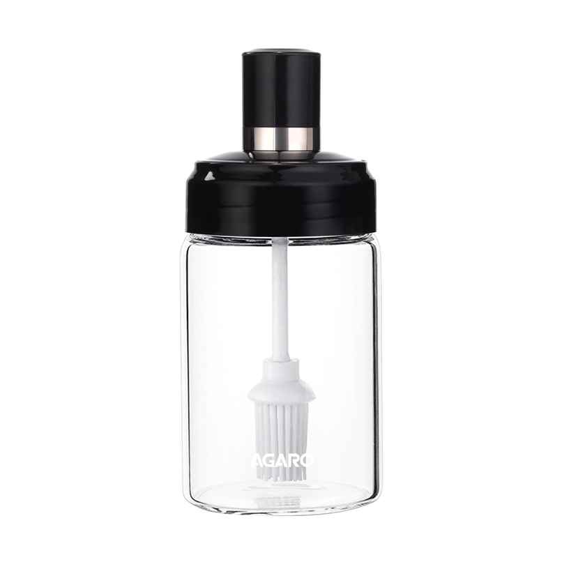 AGARO Elegant Glass Oil Bottle with Brush 250ml