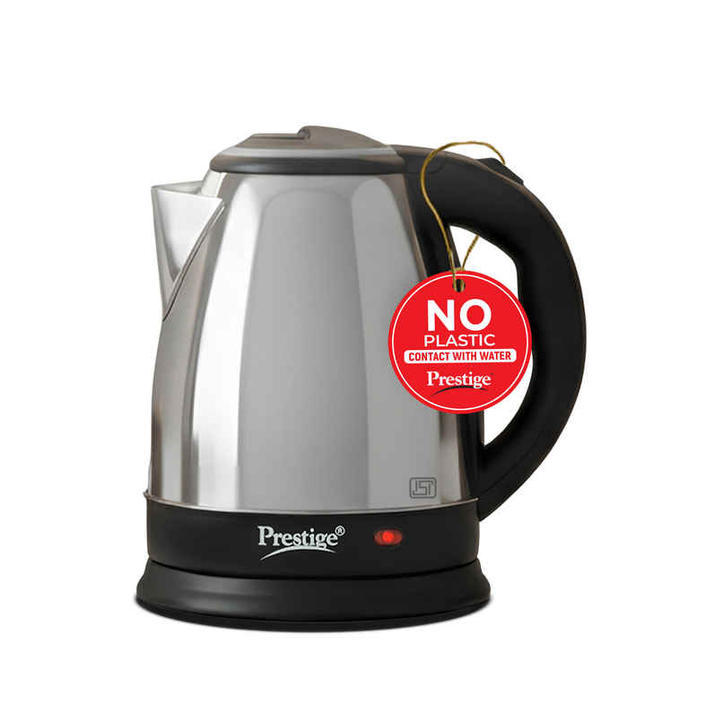 Prestige 1.5L PKOSS SS Electric Kettle, 1350 Watts, Elegant Design,Black, 1Y Warranty, ISI Certified