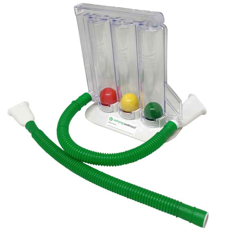 Sahyog Wellness Respiratory 3 Balls Lung Exerciser with 2 Tubes - Spirometer