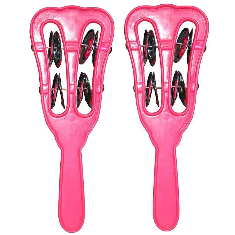 Divine Vibes Plastic Multicolour Hand Taal - Set Of 2