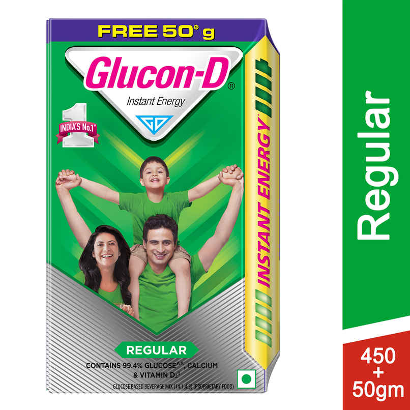 Glucon-D Regular with 3 Benefits of Energy, Recovery, and Immunity