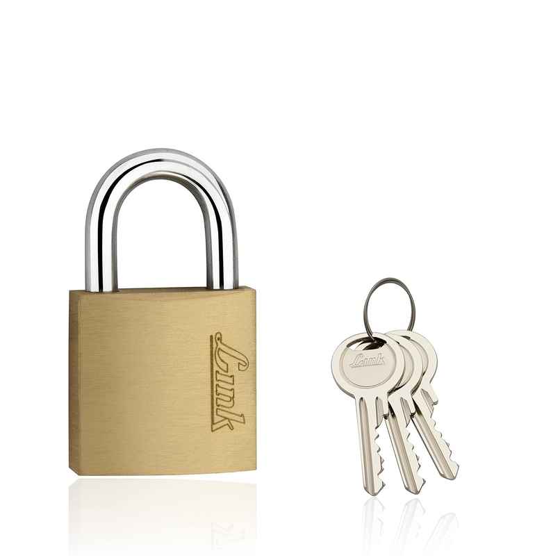 Link Locks Brass Pad Lock Pt-30 With 3 Keys