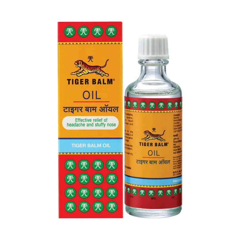 Tiger Balm Oil | Effective Relief from Headache - Stuffy Nose | Ayurvedic Pain Relief Oil