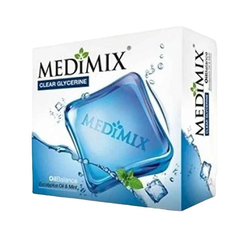 Medimix Clear Glycerine Oil Balance Soap for Oily Skin with Eucalyptus & Mint