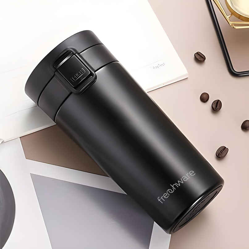 Frenchware Insulated Coffee Stainless Steel Travel Mug | Black - 300 ml