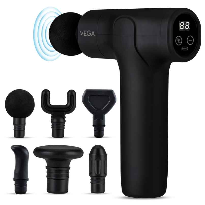 Vega Hand Massage Gun With Muscle Ease Therapy for Body Pain Relief With Touch Display - Vhmg-01