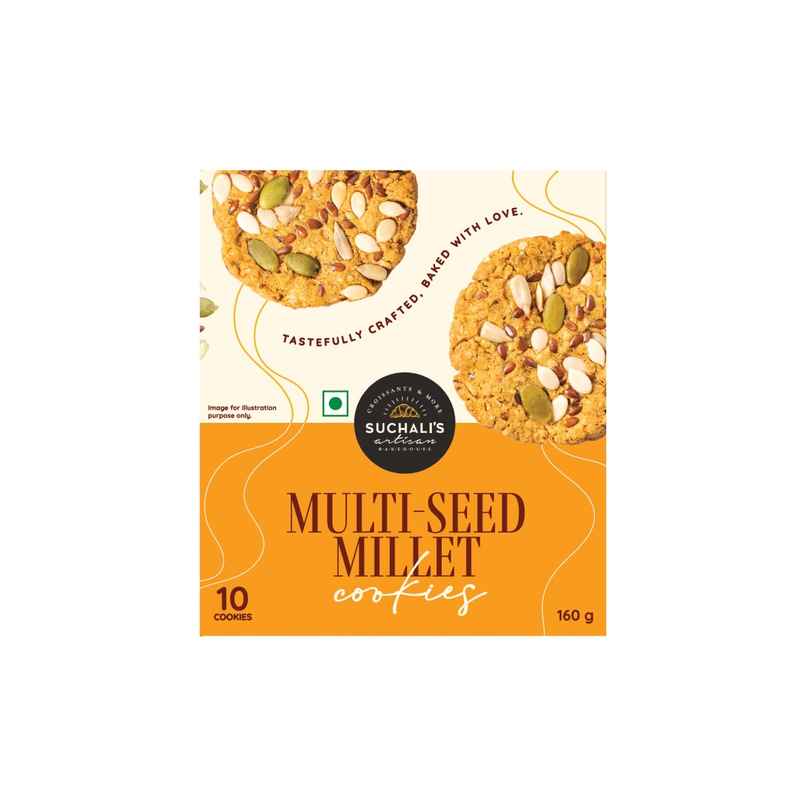 Suchali's Artisan Bakehouse Multiseed Millet Cookies | Pack of 10