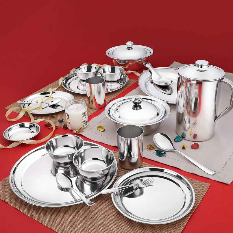 Jensons 51 Pcs Dinner Set Plain
