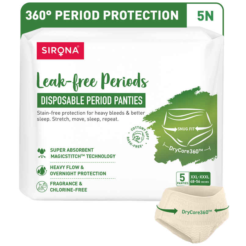 Sirona Comfy Disposable Period Panties 2XL-3XL | Ultra-Absorbent | Leak-proof Protection