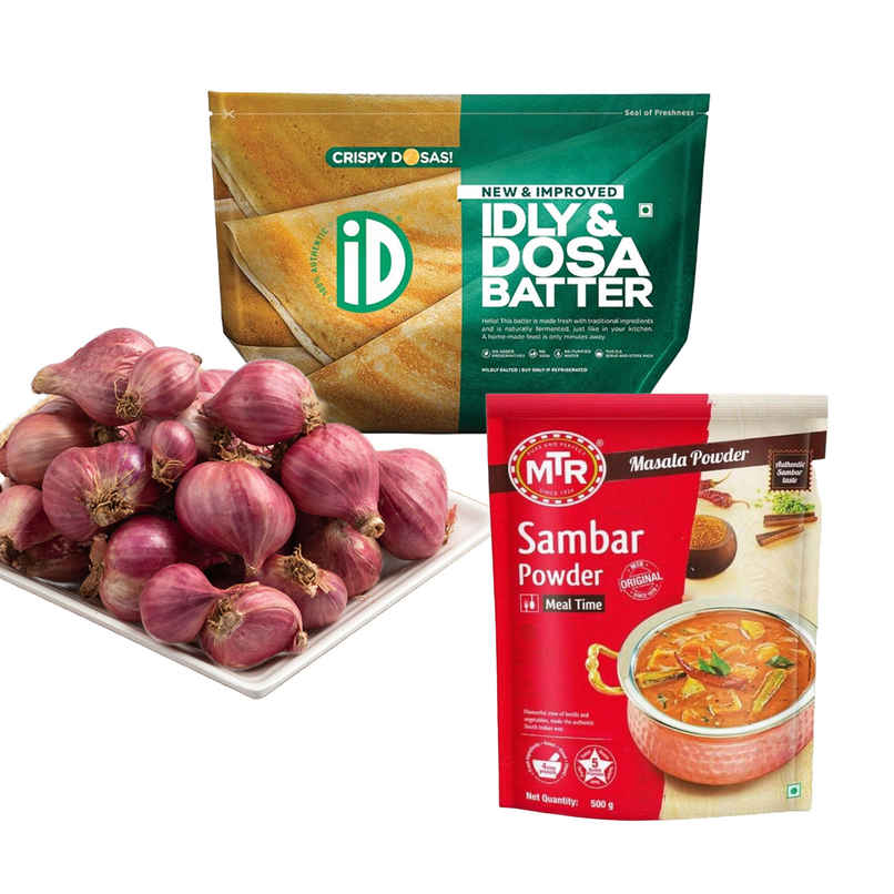 Id Fresh Idli & Dosa Batter (500g) & Mtr Masala - Sambar Powder (500g) & Onion Sambar (250g) Combo