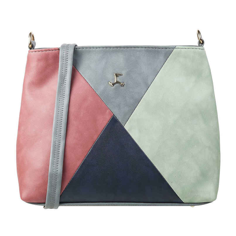 Mochi Grey Synthetic Sling Bag for Women | 66-7355-14