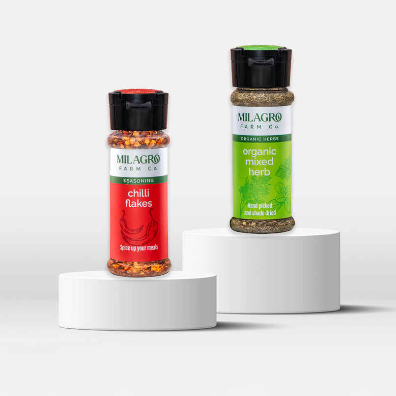 Milagro Farm Mixed Herbs & Milagro Farm Chilli Flakes Combo