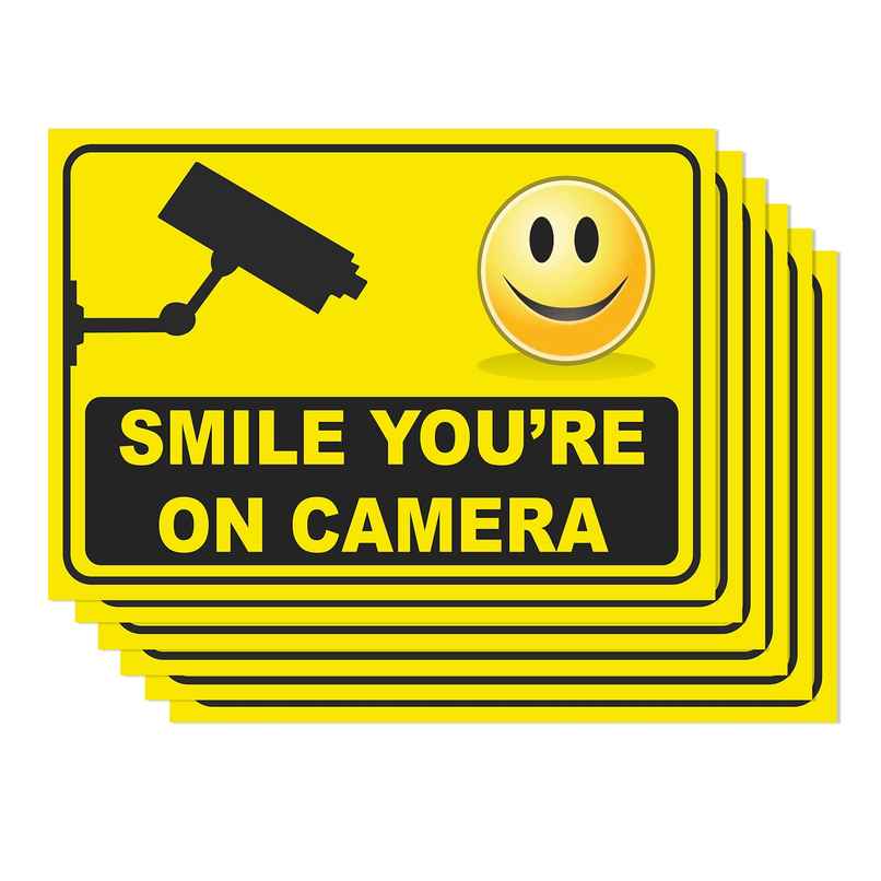 Paper Plane Design You Are Under Cctv Sign Wall Posters | Set Of 6 | Size 29 x 21 cm | D76