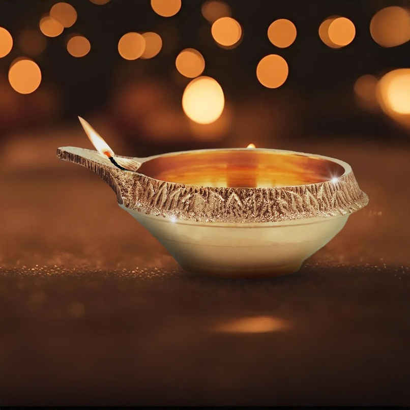 Kuber Deep Diya | Gold | Traditional | Brass | Kuber Diya | Shubhkart