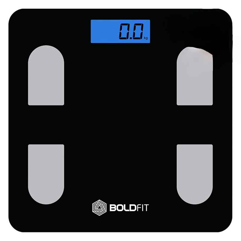Boldfit Supreme Weight Machine For Body Weight Lcd Display Black Max Weight 180 Kgs