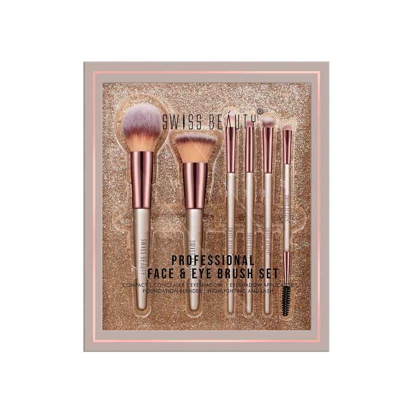 Swiss Beauty Professional Face & Eye Brush Set | SB-F01