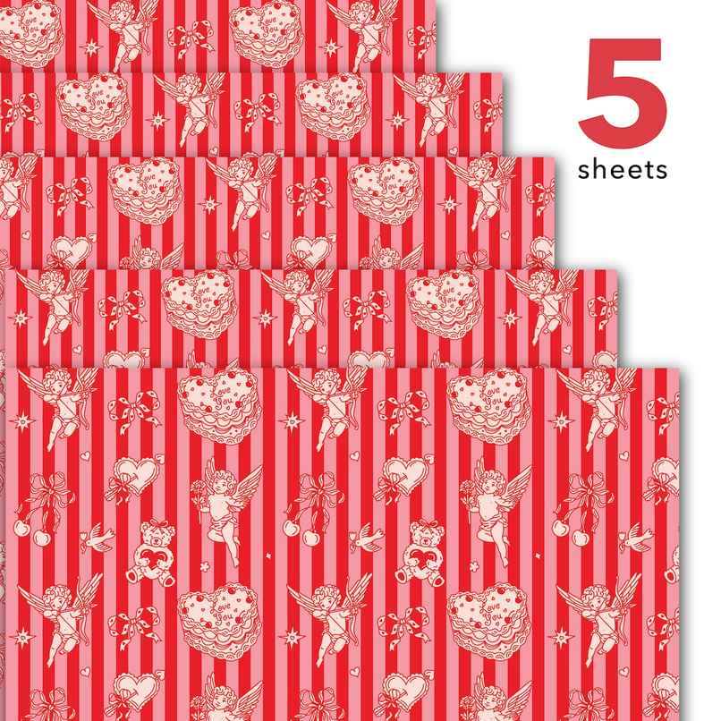 Tiger Notes Gift Wrap | Cupid Stripes