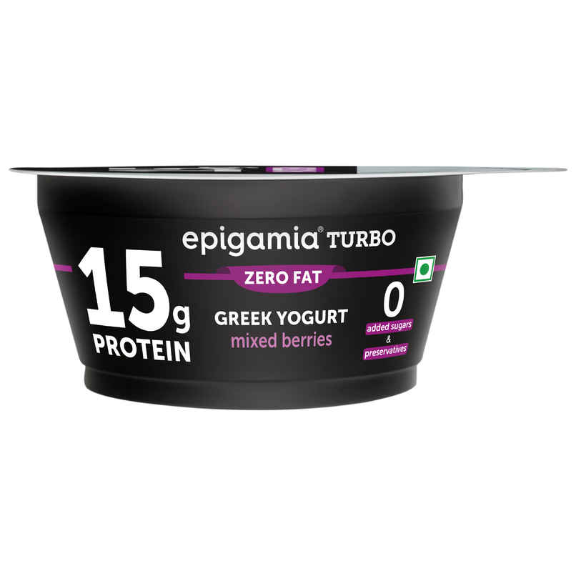 epigamia 15 g Protein Turbo Yogurt, Mixed Berries