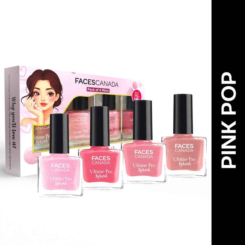 Faces Canada Ultime Pro Splash Mini Nail Enamel | Pink Pop | 20 ml