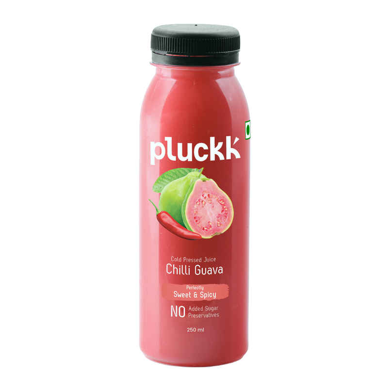 Pluckk Cold-Pressed Guava Fruit Juice | No Added Sugar | No Preservatives | Rich in Antioxidant