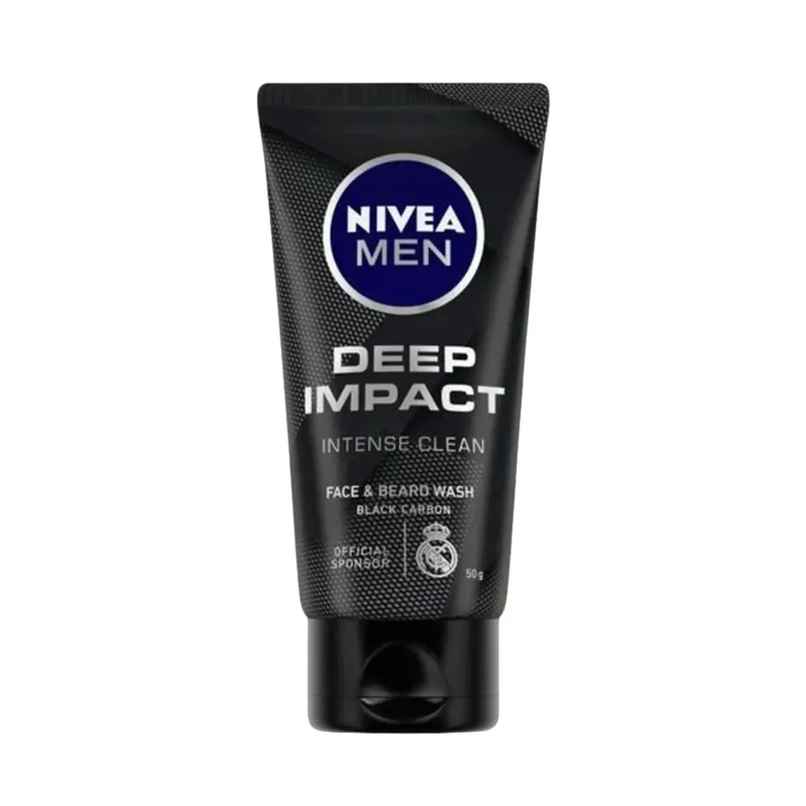 Nivea Men Face Wash Deep Impact Intense Clean For Beard & Face With Black Carbon