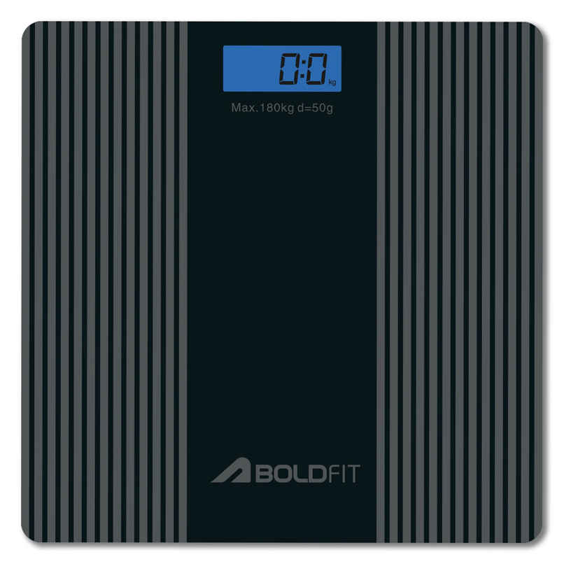 Boldfit Weight Machine for Body Weight Weighing | Digital Large LCD Display - Black | Nexus