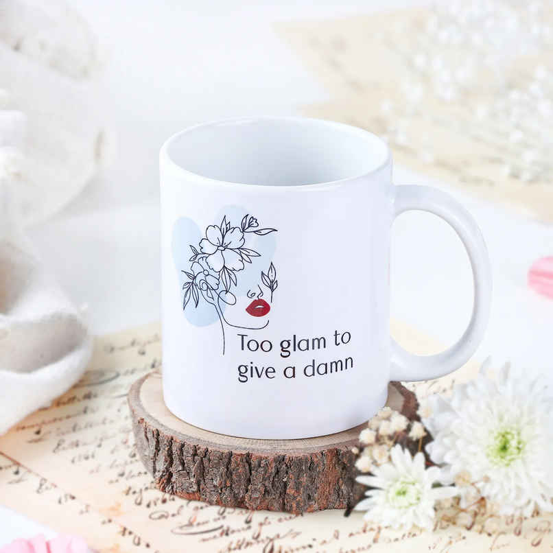 Too Glam to Give a Damn Womens Day Ceramic Mug | FNP