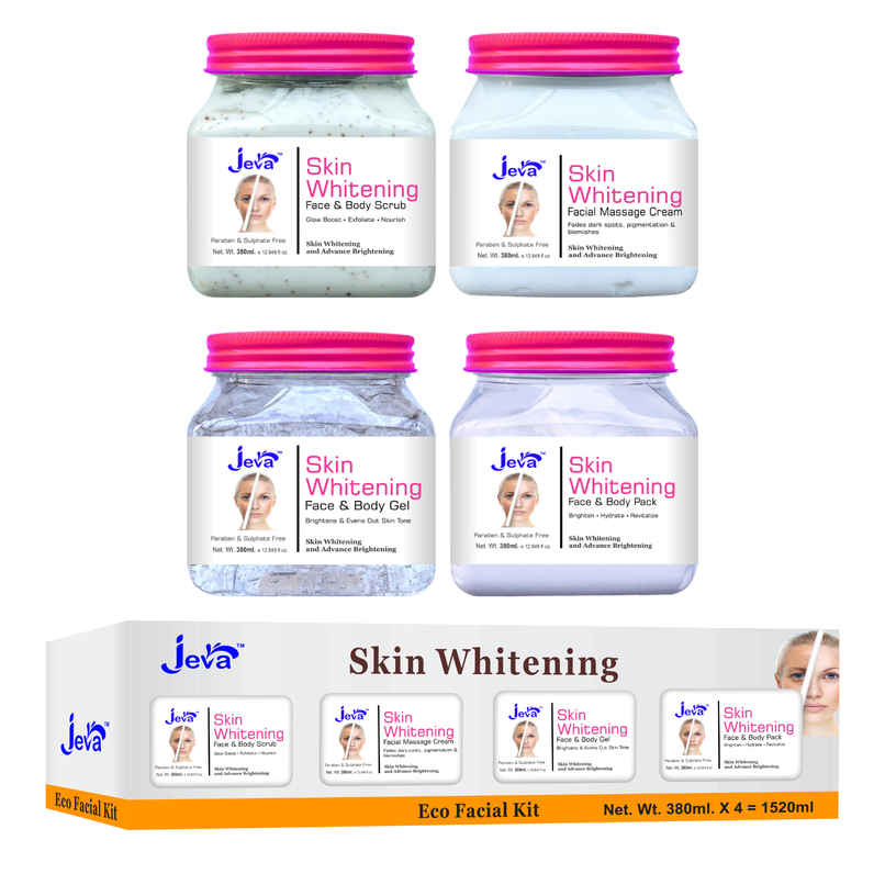 Jeva Skin Whitening & Brightening Eco Facial Kit for Radiant Glow | Suitable for All Skin Types