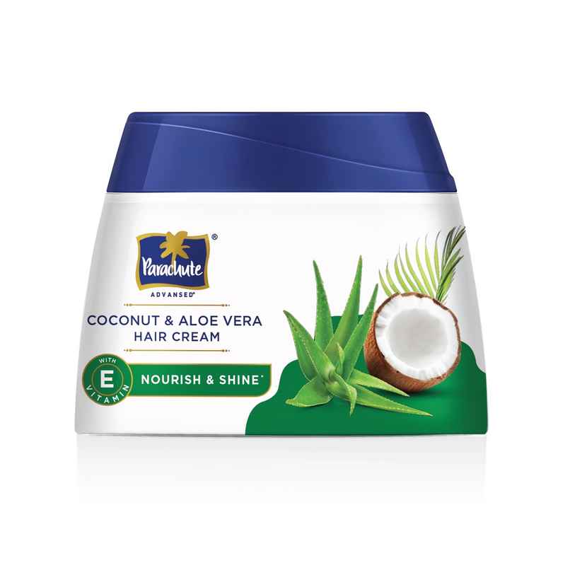 Parachute Advansed Coconut & Aloe Vera Hair Cream |Nourishes And Hydrates | 2X Shiner Hair