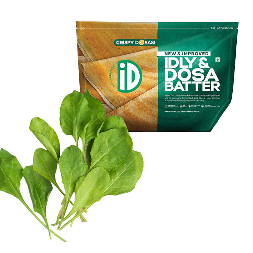 Id Fresh Idli & Dosa Batter (500g) & Spinach - Cleaned, Without Roots (250g) Combo