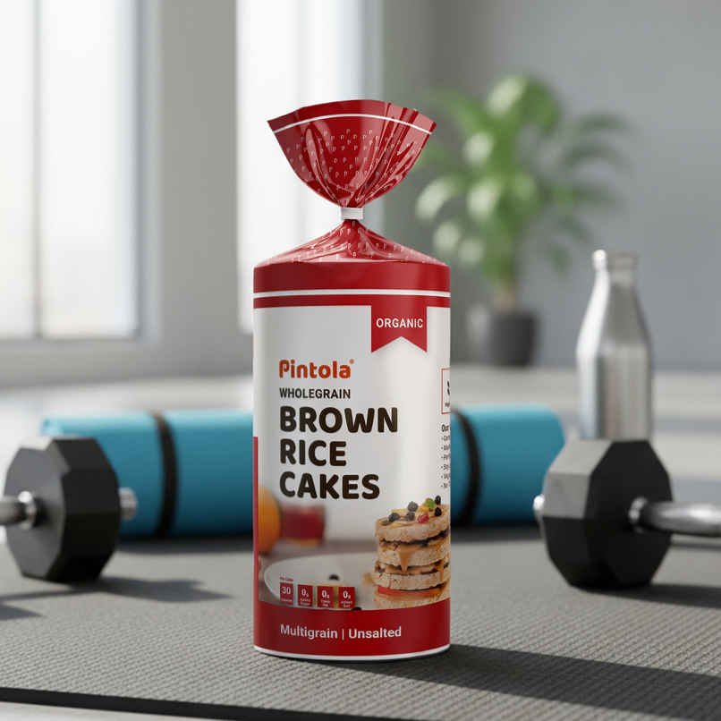 Pintola Organic Wholegrain Brown Rice Cakes Multigrain | Snack Essential