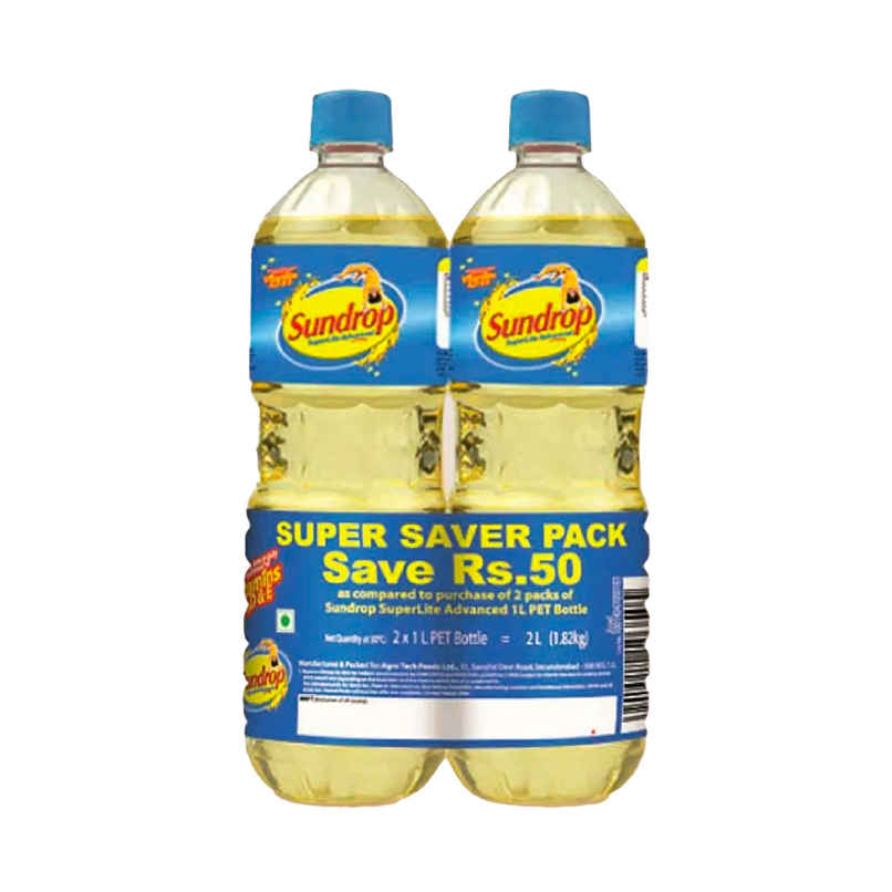 Sundrop Superlite Advanced Sunflower Oil Super Saver Pack | Bottle