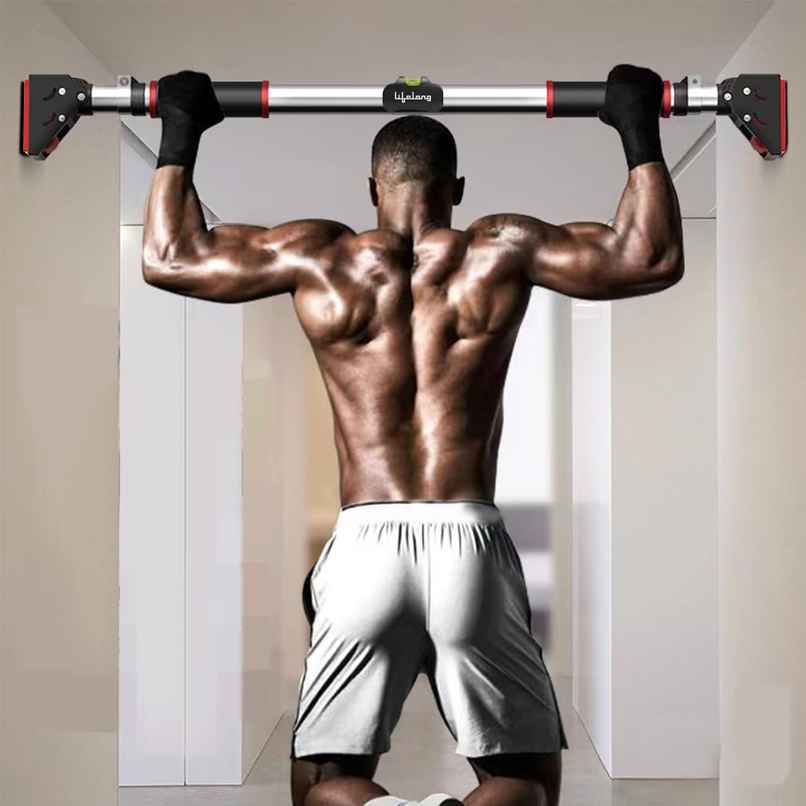 Lifelong Pull-Up Bar For Home|Adjustable|75Cm To 92Cm Width|Wall Mounted|Capacity 200Kgs