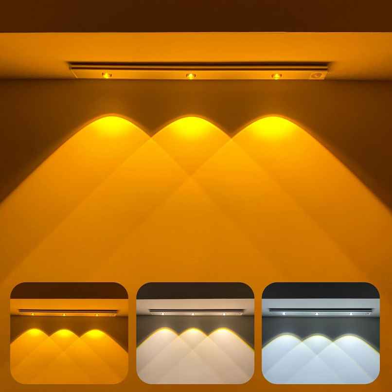 Desidiya Under The Cabinet Lights 40 Cm|Usb Rechargeable, Magnetic, Wireless- Aluminium, Led, White