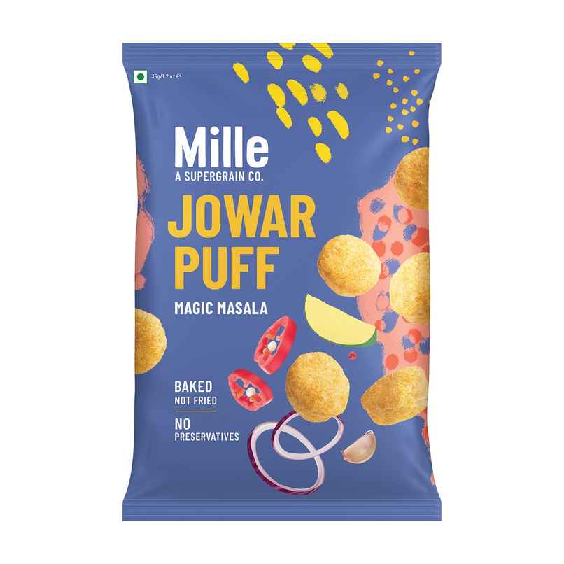 Mille Jowar Puffs Magic Masala | Baked | No Palm Oil | Not Fried