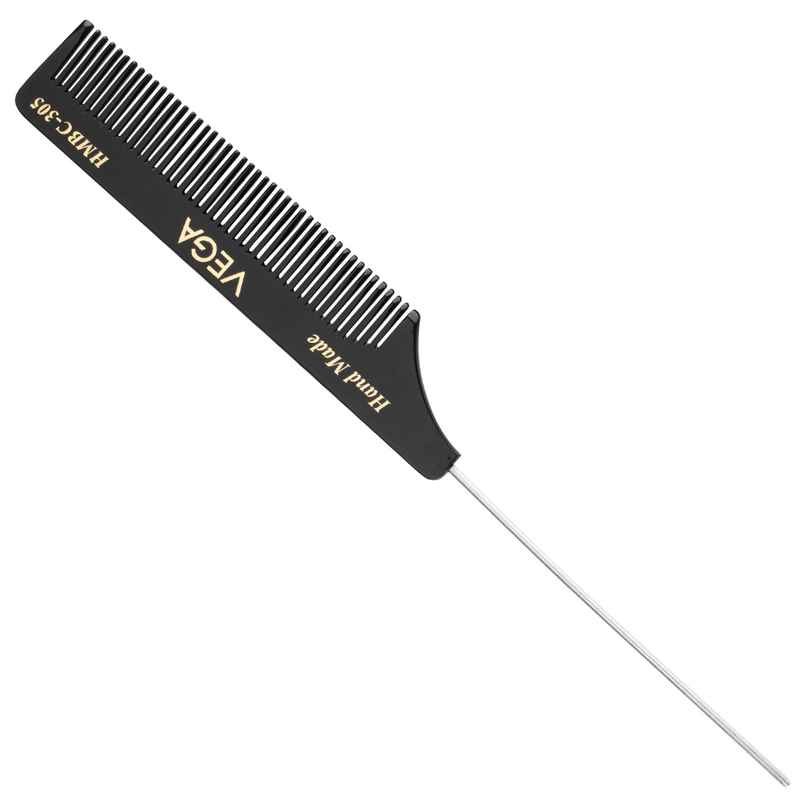 VEGA Tail Hair Comb with Steel Pin for Women | HMBC-305