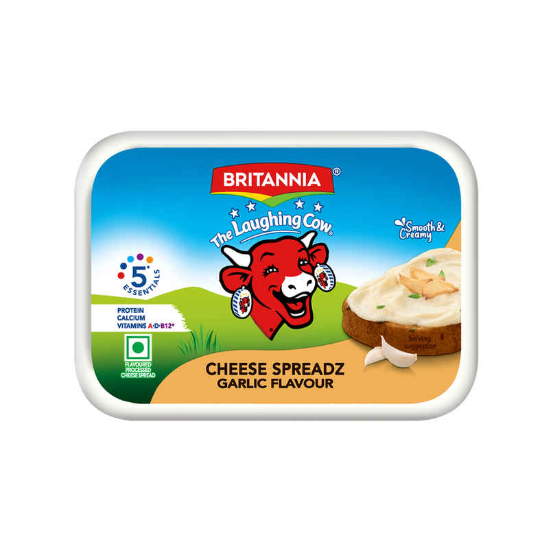 Britannia The Laughing Cow Cheese- Roasted Garlic Spread Tub