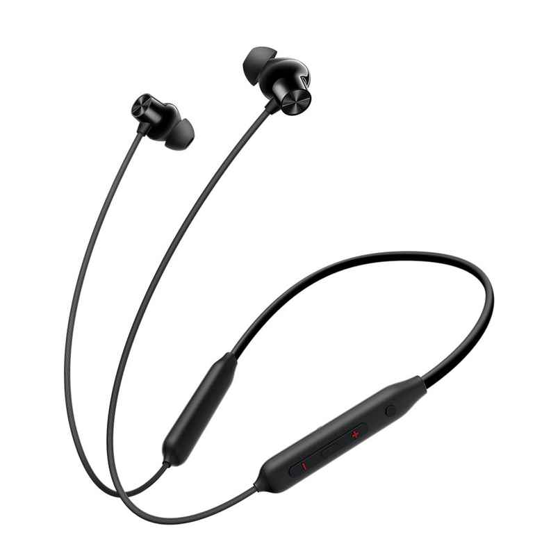 OnePlus Bullets Wireless Z2 ANC Bluetooth in Ear Neckband with Mic, 45dB Hybrid ANC, Bombastic Bass - 12.4 mm Drivers, 10 Mins Charge - 20 Hrs Music, 28 Hrs Battery - Black