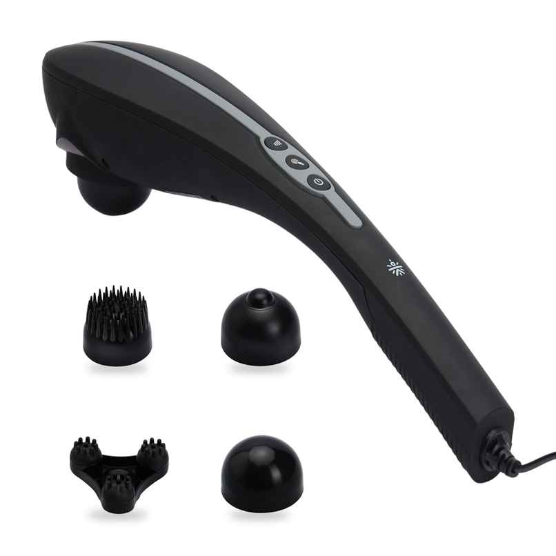Cult Flex Plus Corded Electric Handheld Full Body Massager, 4 Changeable Heads, Adjustable Speeds